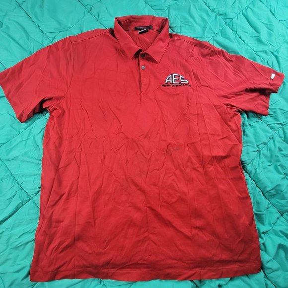 Nike Other - Nike Tiger Woods Collection Mens 2XL XL Short Sleeve Golf Polo Shirt Red AES